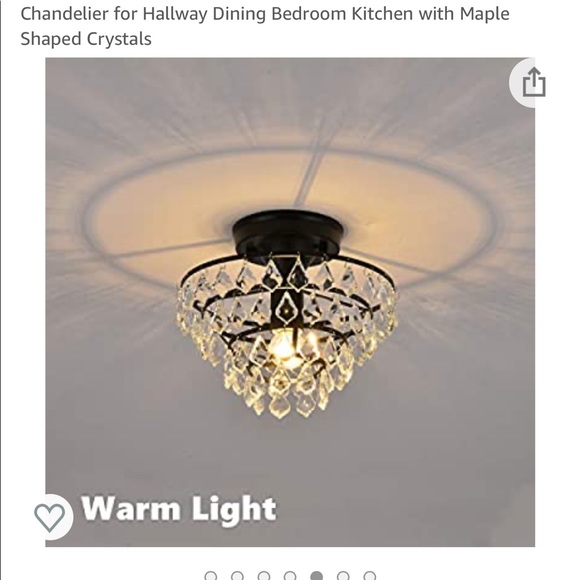 Crystal Look Light Chandelier - Picture 6 of 10